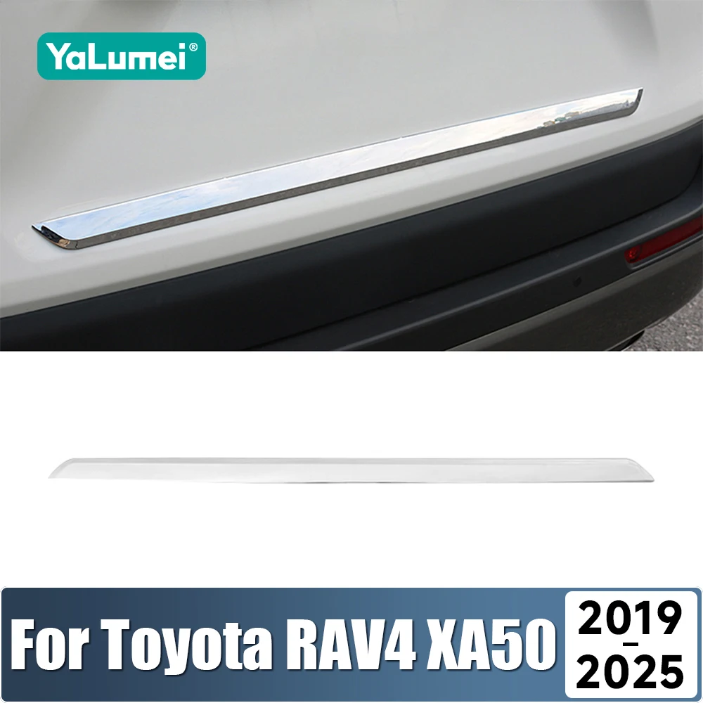 

For Toyota RAV4 XA50 2019 2020 2021 2022 2023 2024 2025 Hybrid Car Tailgate Rear Door Bottom Cover Stainless Steel Accessories
