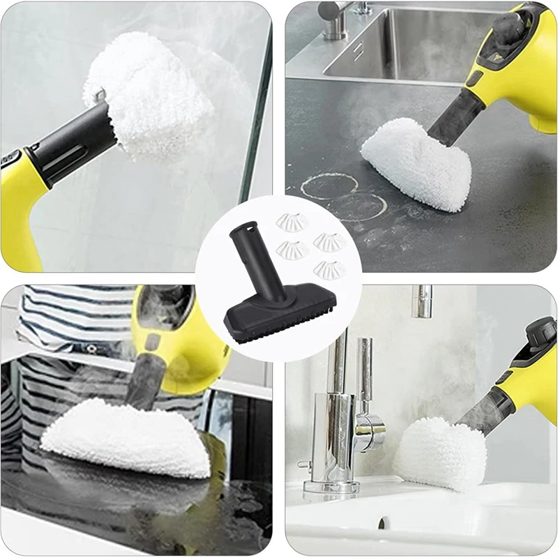 A15Q-5PCS Microfibre Cloth Set For Karcher SC1 SC2 SC3 SC4 SC5 Steam Cleaner Hand Nozzle Replacement Parts
