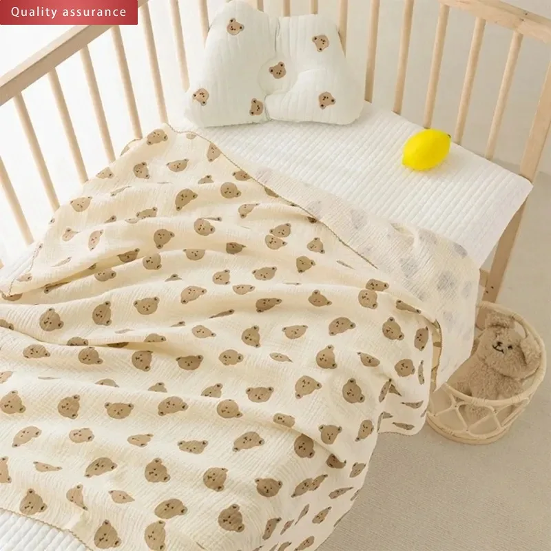 

2-layer Swaddle Blanket Cotton Muslin Blanket for Girls & Boys Baby Receiving Swaddles for Newborn & Infant Swaddling