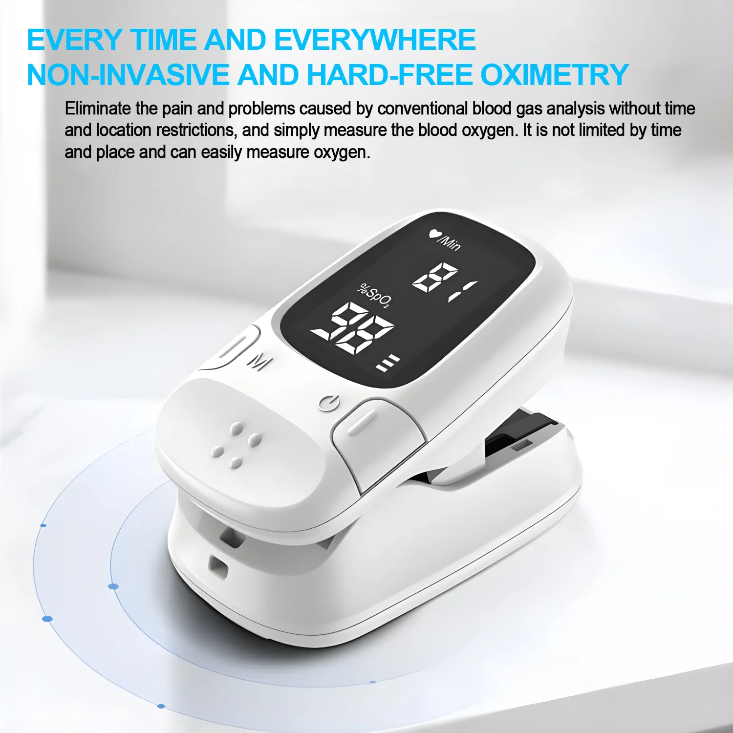 

ALIWUZN Heart Rate Blood Oxygen Meter Fingerclip Oximeter Home Health SpO2 Test Monitor OLED Display Pulse Oximemeter