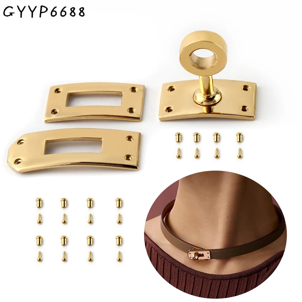 1/3/5Sets Stainless Steel 47x16mm,33x13mm Metal Bag Belt Lock Buckle For Kelly Bracelet Necklace Handbag Purse Parts Accessories