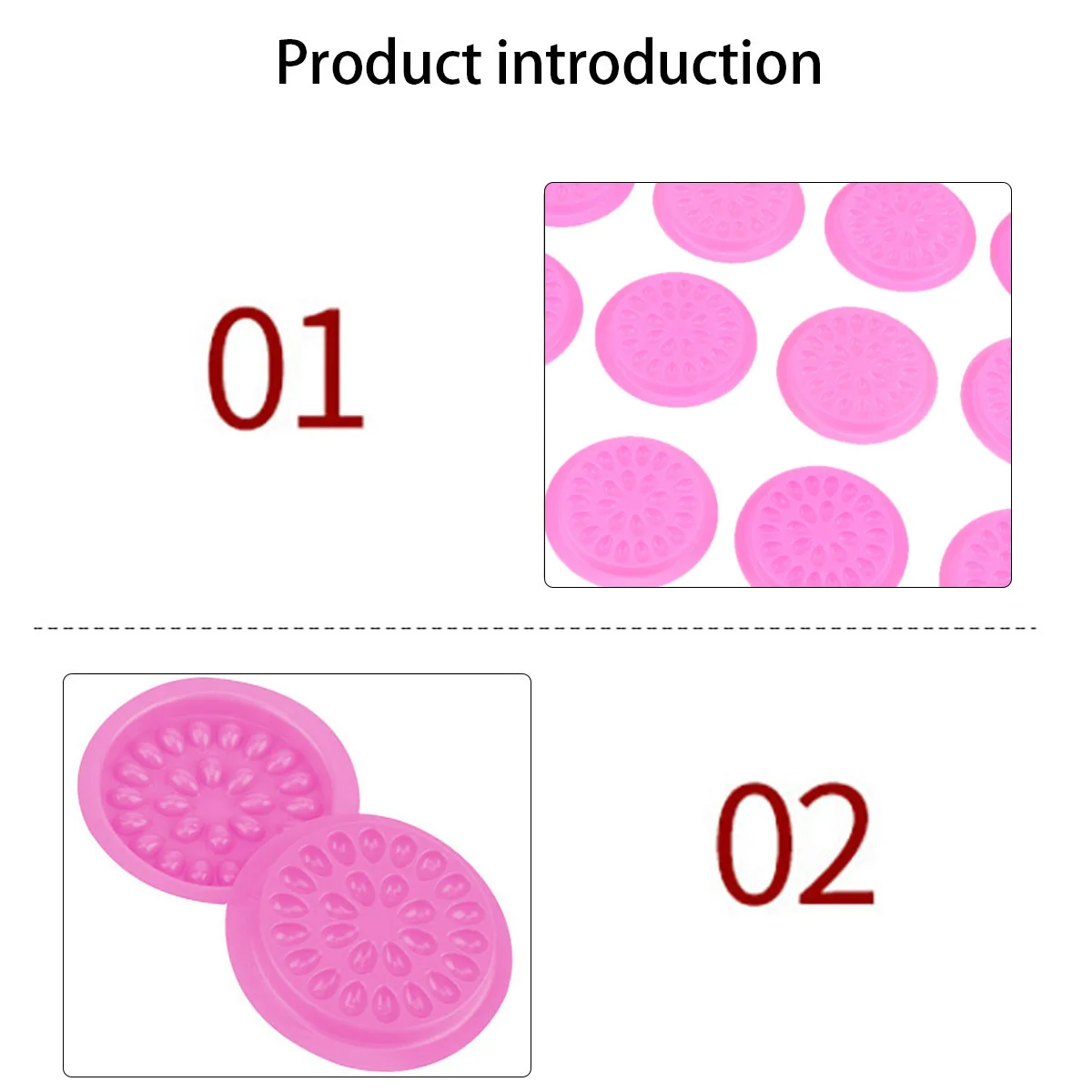 Bandeja para pestañas postizas con forma de flor de Pvc, herramienta de injerto ligera, impermeable, reutilizable, para extensión de pestañas, maquillaje duradero, 100 Uds.