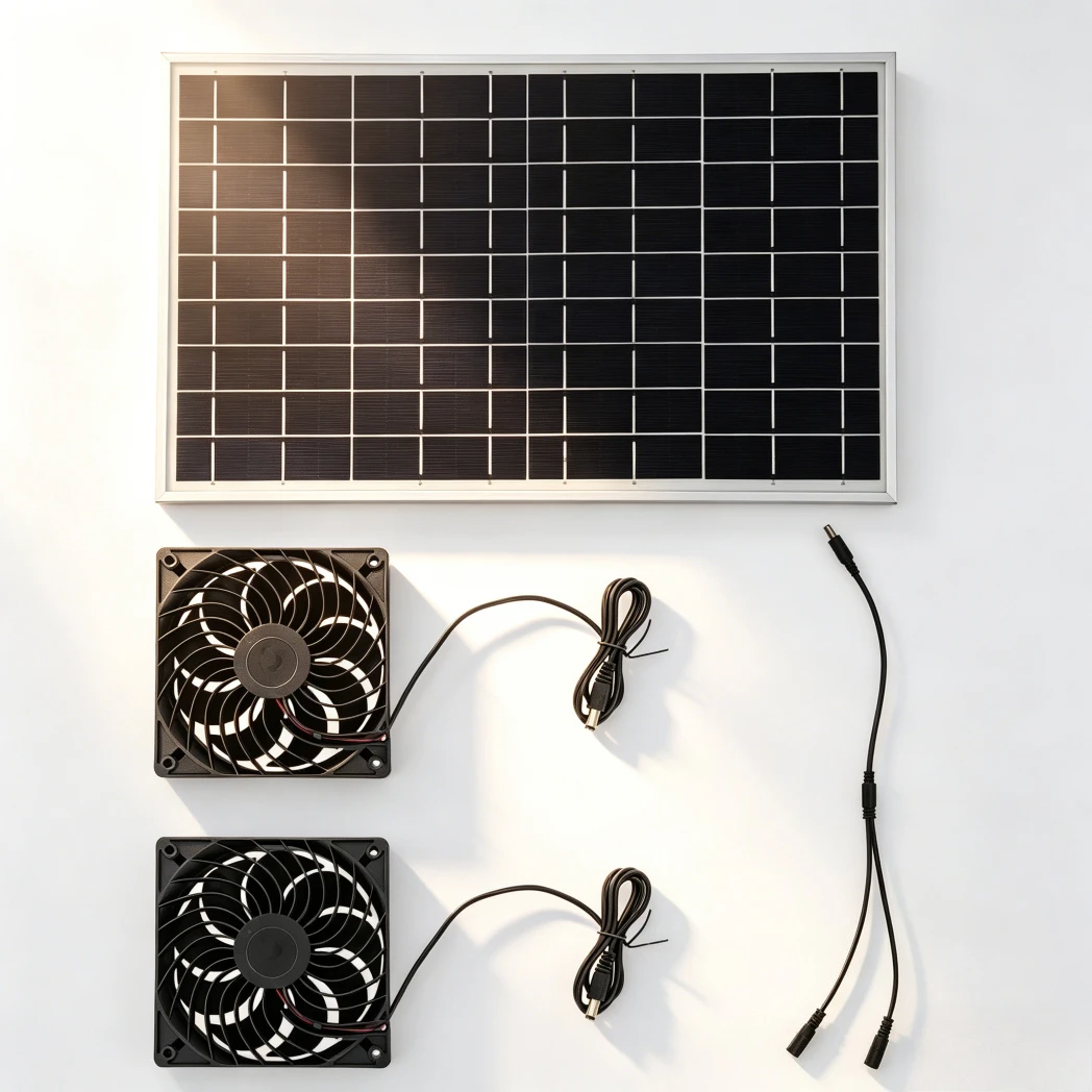 Advanced Portable 10W Solar Exhaust Fan for Pet Chicken Coop Greenhouse Shed Dog House Outdoor Cooling Ventilation System