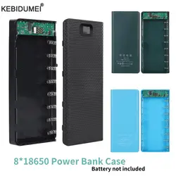 8*18650 Fast Charging Power Bank Case 5V 20000mAh Dual USB Type C DIY Charge Storage Box Without Battery For SmartPhone