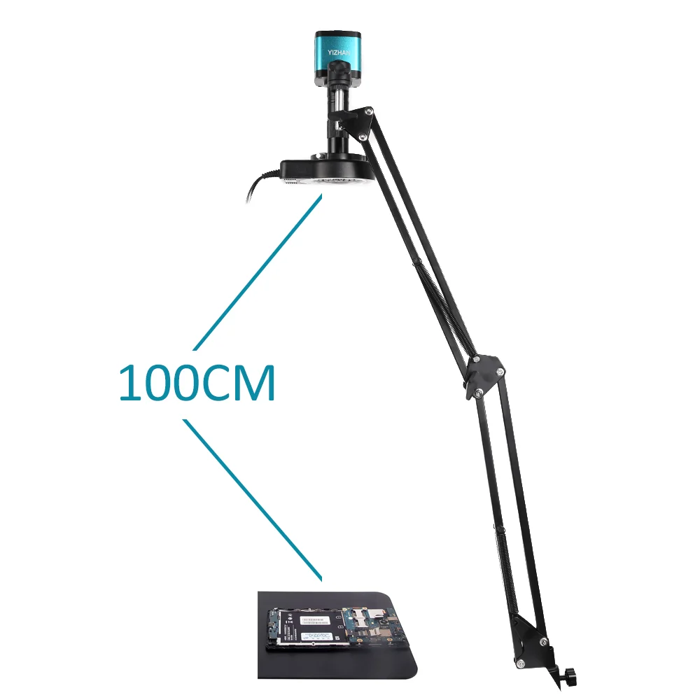 Microscopio Digital plegable de 48MP, 4K, 1080P, HDMI, USB, cámara de vídeo 150X, montaje en C, Microscopio Industrial para soldadura de joyería,