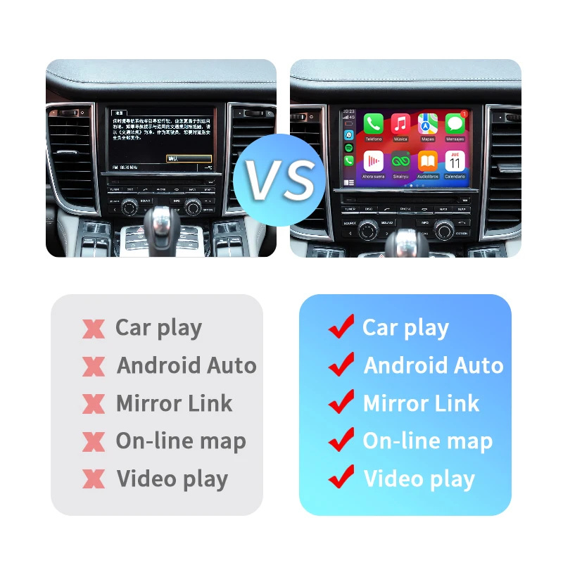 NWE Wireless Car auto play box for Porsche PCM 3.1 Cayenne Macan Pana mera 911 etc for carplay on Porsche