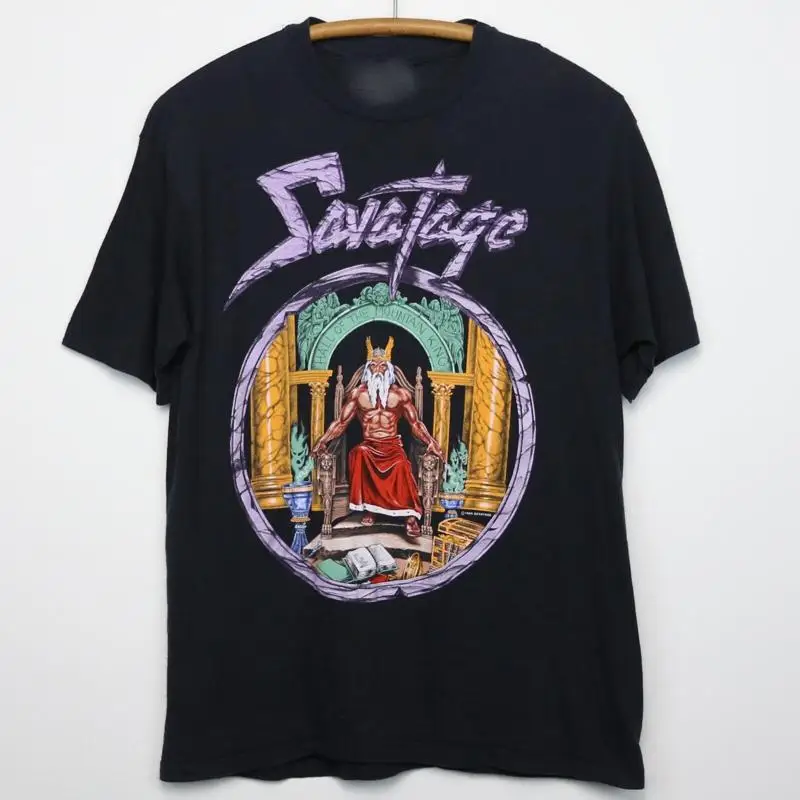 

Vintage Savatage Music Band Heavy Cotton Black S 234Xl T Shirt In428