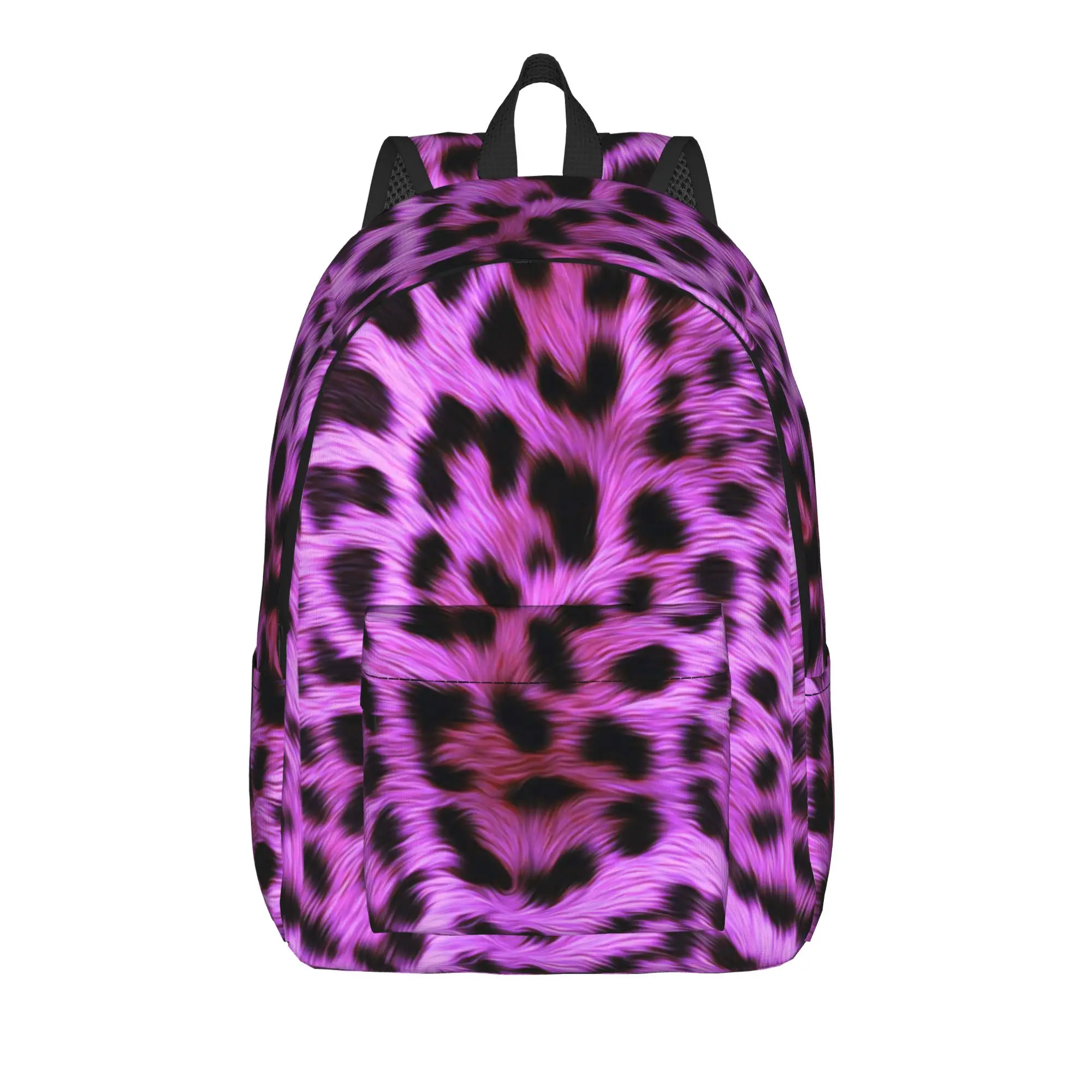 Leopard Texture Backpack Teen  Durable Backpacks Polyester Funny School Bags University Design Rucksack