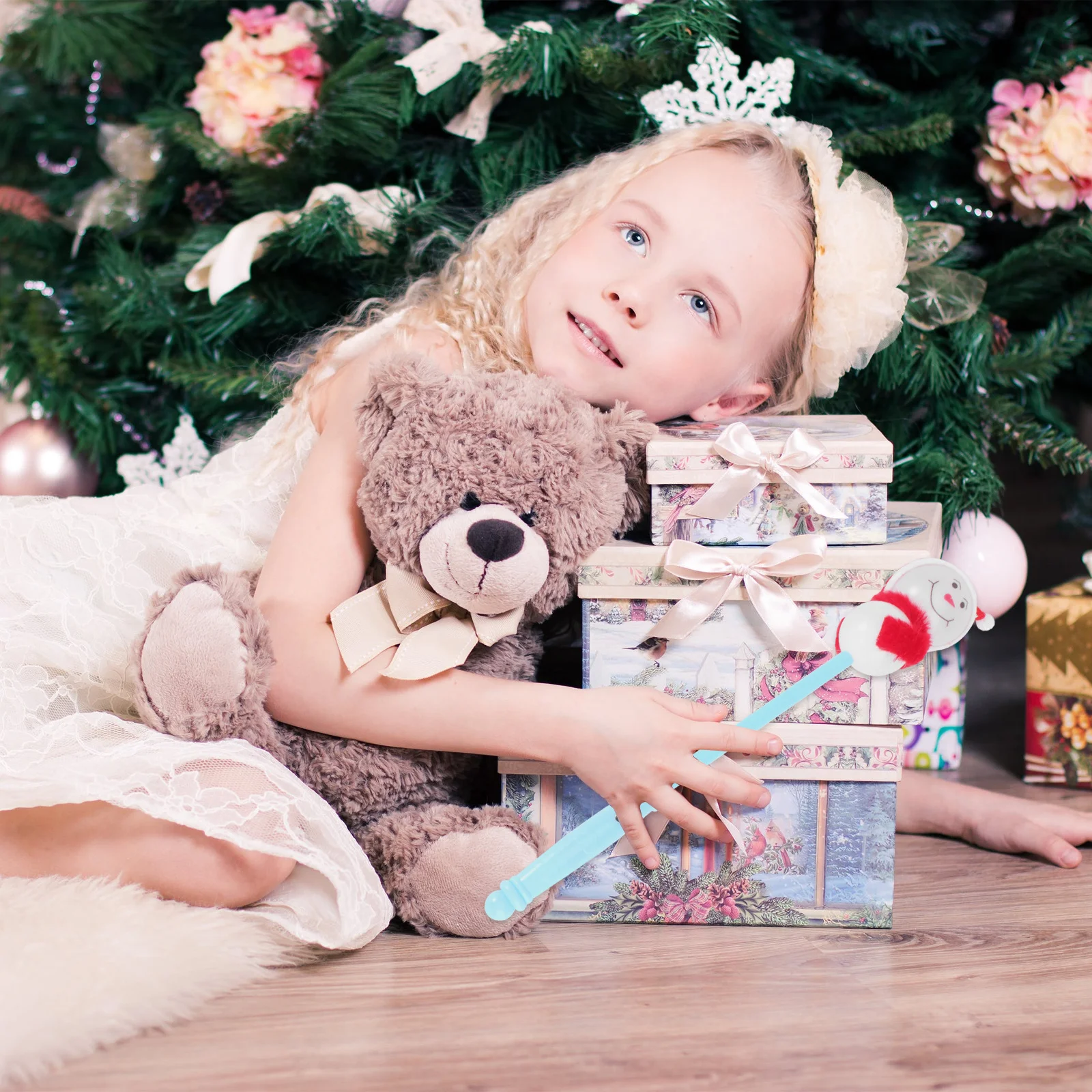 عصا وامضة لرجل الثلج قطعة واحدة عصا إضاءة LED لعيد الميلاد لحفلات الزفاف وحفلات النادي والجو المضيء #6