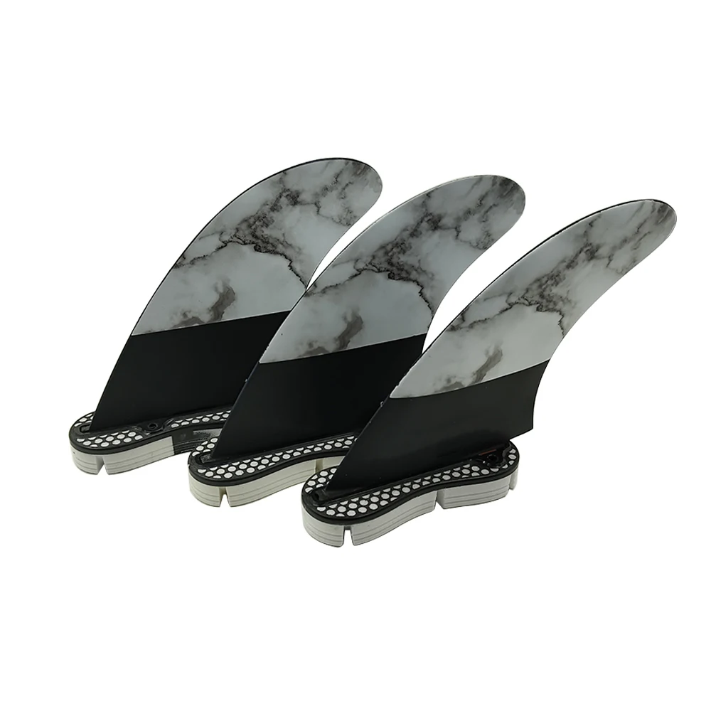 

Marbling стиль UPSURF FCS 2 M/L Серфинг плавник 3 шт. в наборе Стекловолоконный двойной Tabs2 доска для серфинга плавник высокое качество короткая доска плавник