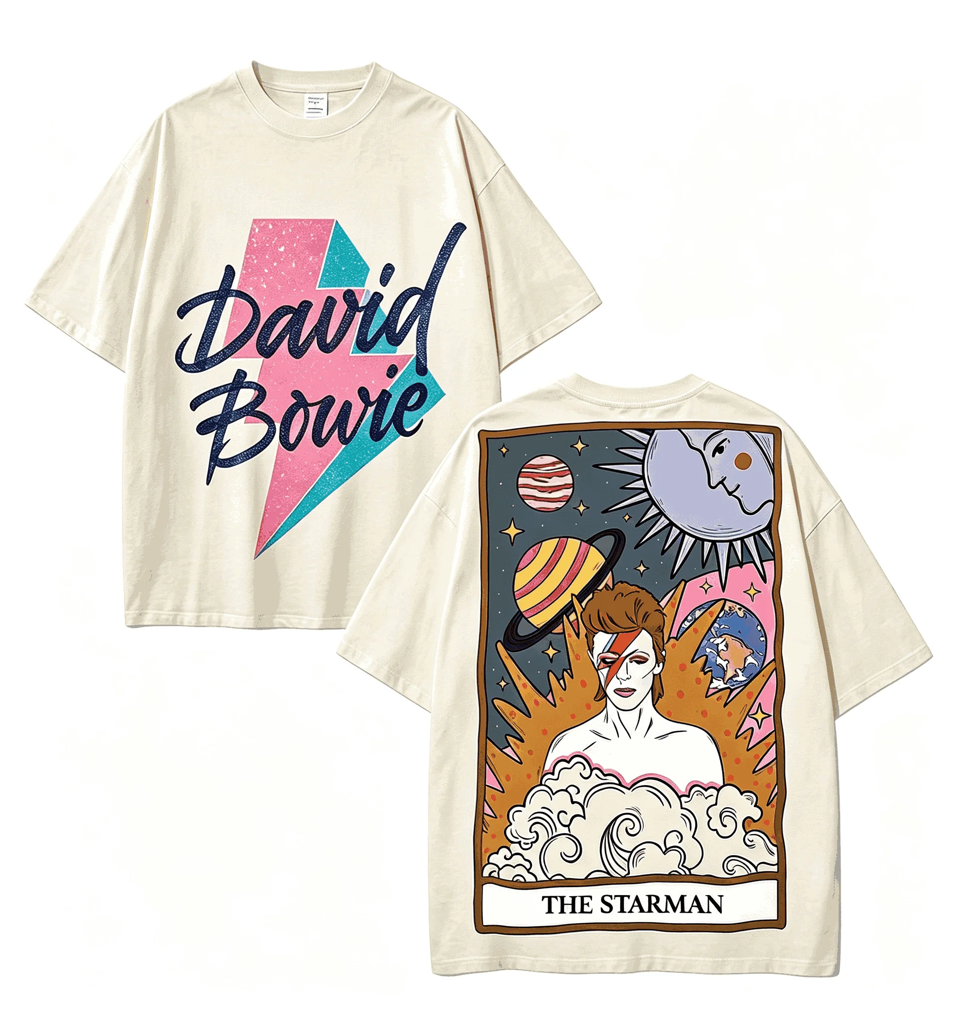David Bowie Summer New Cotton Retro Unisex Casual Fashion T-shirt High Street Oversized Unisex Trendy Cotton Breathable soft tee