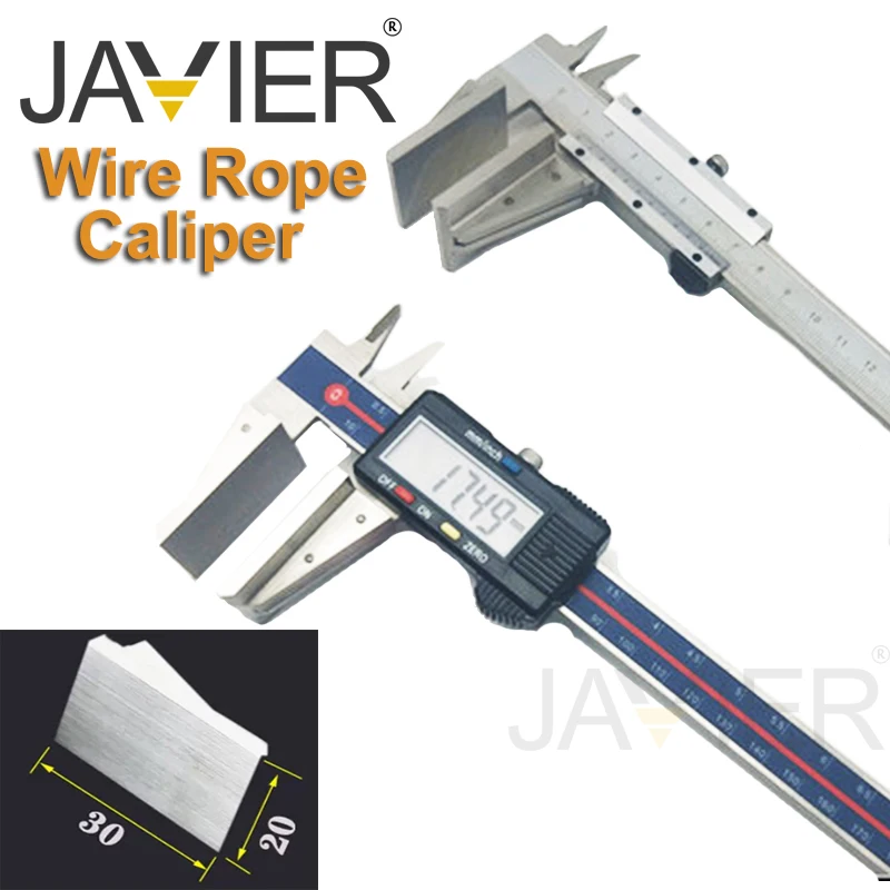 0-150mm 6inch Wire rope calipers wide large jaw BROAD FACE cable vernier caliper Measuring Tool