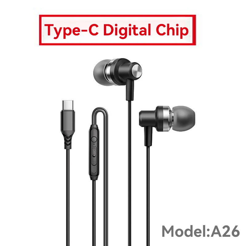 9D HIFI Heavy Bass Type-C Gaming Earbuds with Mic image
