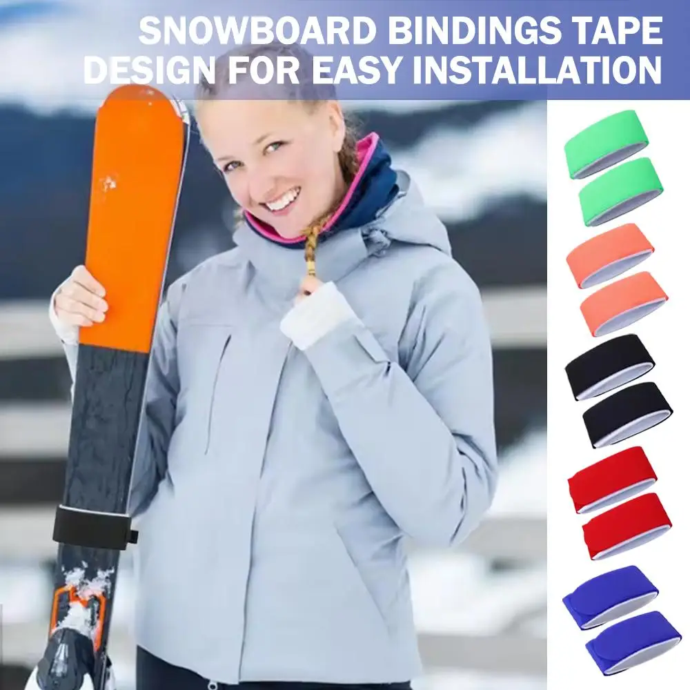 10 pçs correias de esqui ajustável snowboard transportadora cinta fixação de esqui envolve laços prendedor correias para transportar equipamentos de esqui