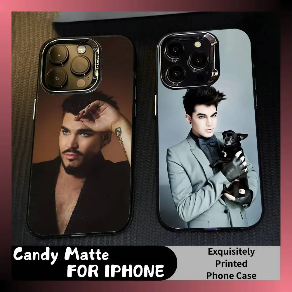 

A-Adam Singer L-Lambert Phone Case For iPhone 16 17 15 14 12 13 Pro Max Black Candy Matte Shockproof Cover