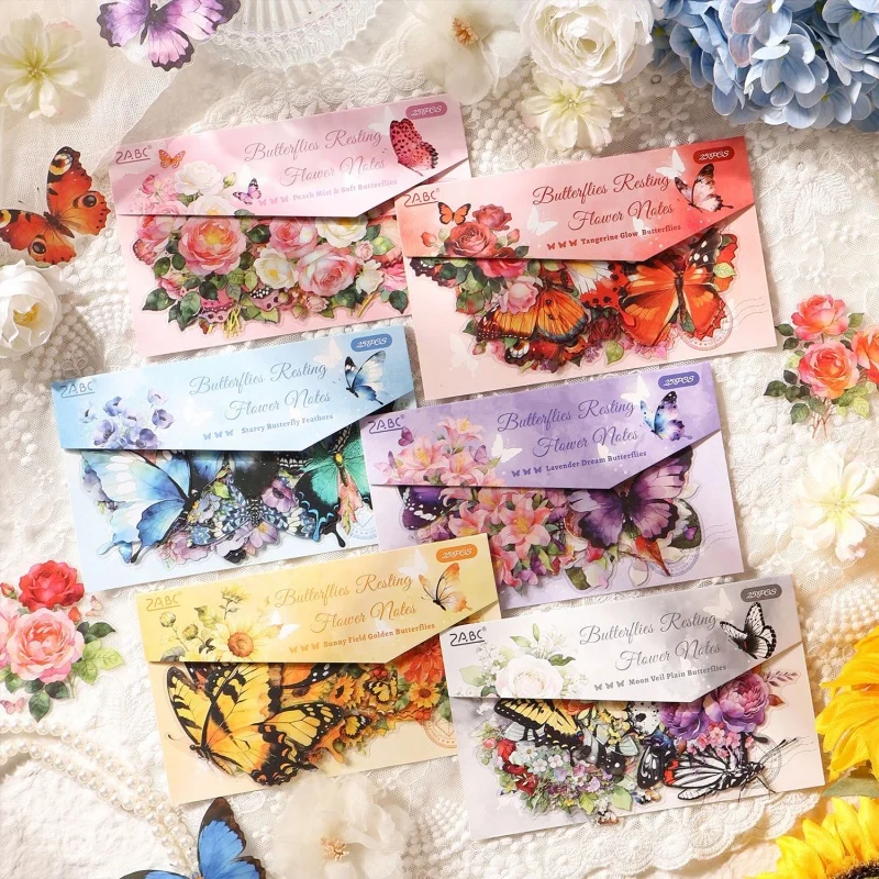 paquete-de-24-pegatinas-kawaii-de-flores-y-mariposas-lindas-pegatinas-decorativas-para-Albumes-de-recortes-manualidades-diarios-papeleria