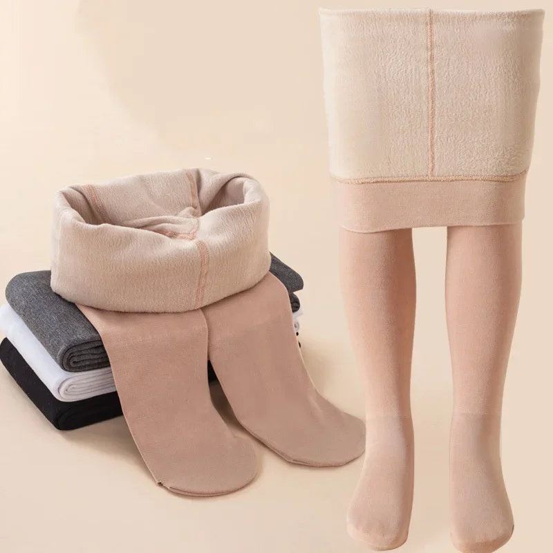 Infant Baby Girls Winter Pantyhose Plus Velvet Thickened Skinny Leggings Children Warm Tights Winter Clothes