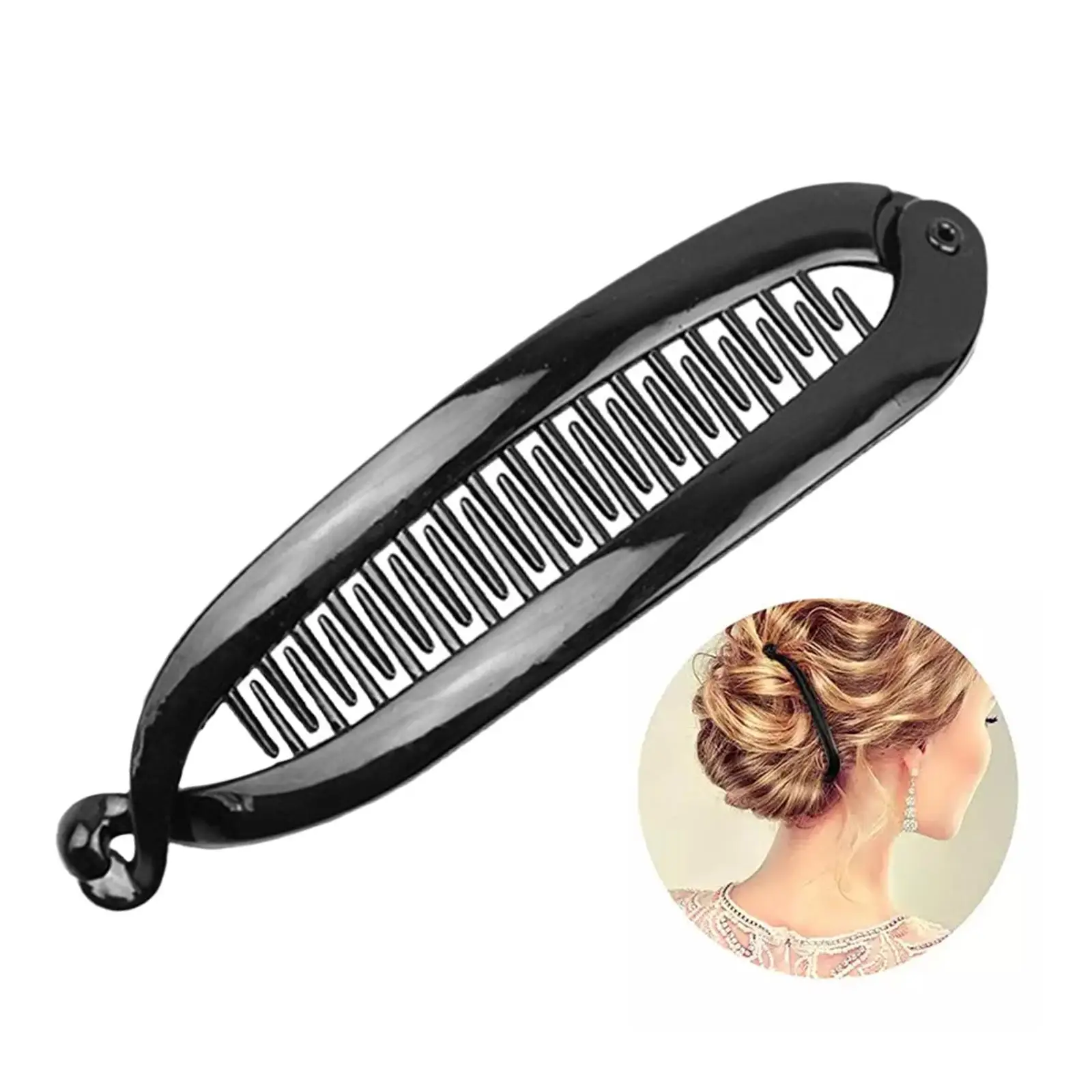 Grampo de cabelo de banana clipe de cabelo de cevada torção pente aperto slide peixe banana garra grampos de cabelo grampos de cabelo 15cm feminino