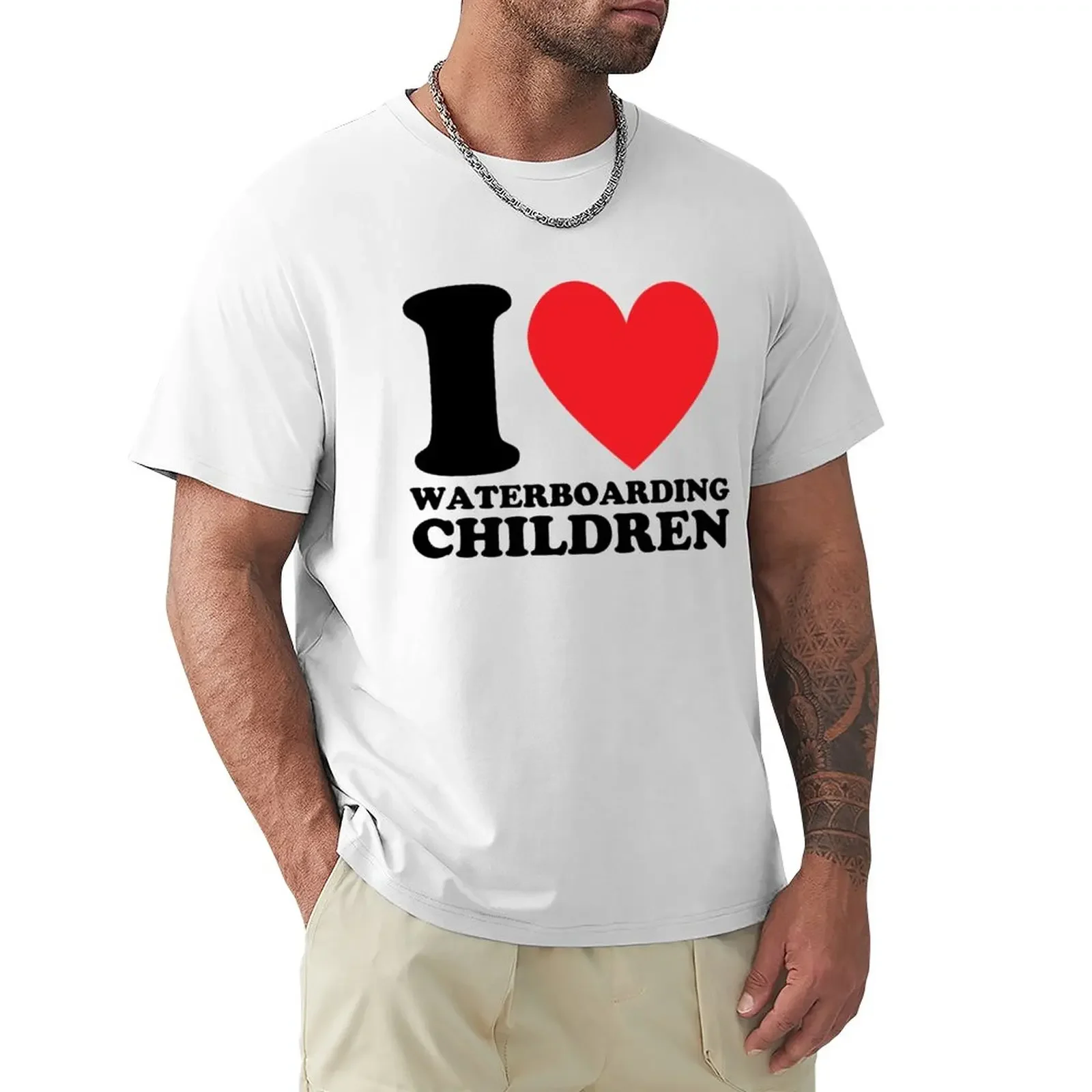 I Love Waterboarding Children T-Shirt blue archive hippie clothes street wear mens t shirt graphic