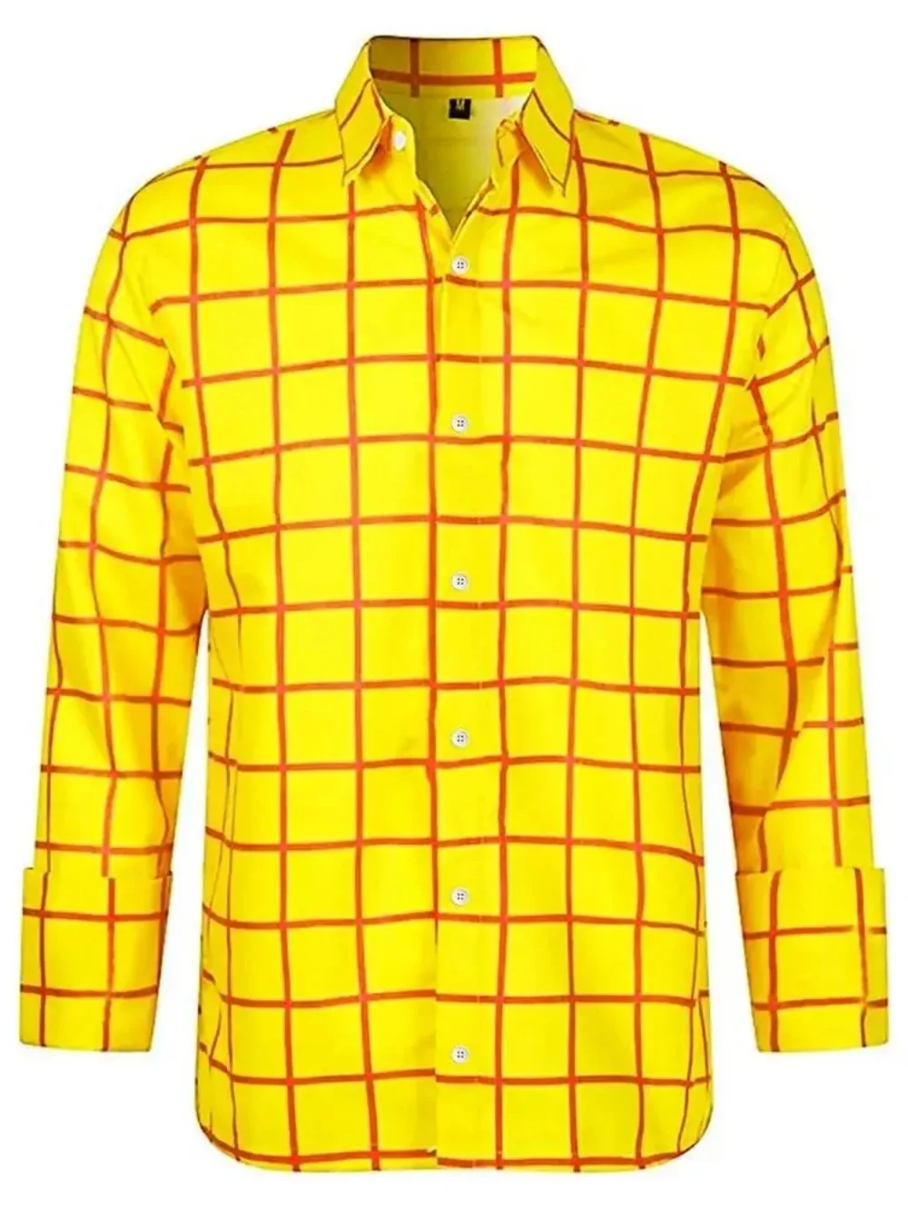 Men's Shirts Solid Color Checkered Design Shirt Spring and Autumn Casual Long Sleeved Shirt Loose Lapel Top Simple Man Clothing