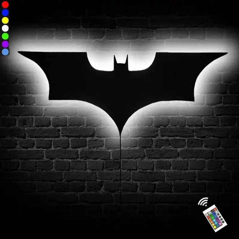 Dc Batman Movie Merchandise Anime Cartoon Wall Lamp Creative Personalized For M…