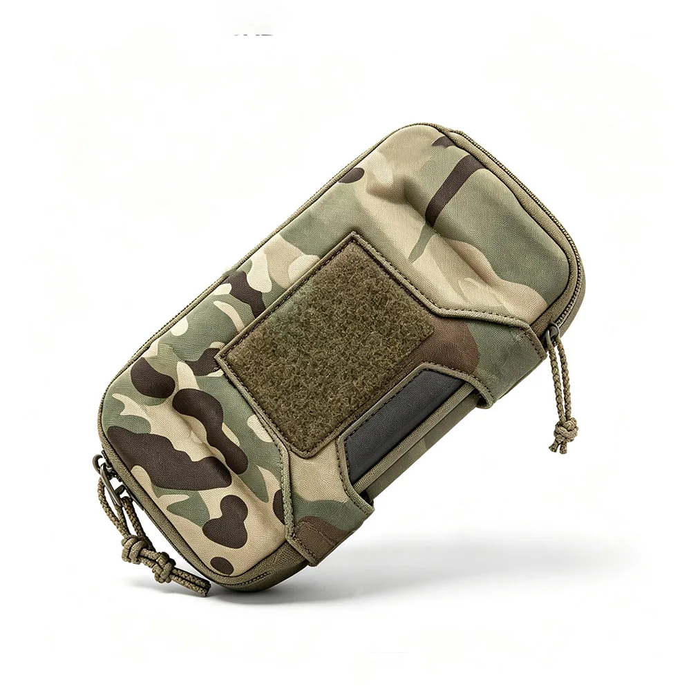 Tactical MOLLE Phone Pouch Airsoft Universal Smartphone Holder with Elastic support Inner Pocket One Hand Quick Access Outdoor