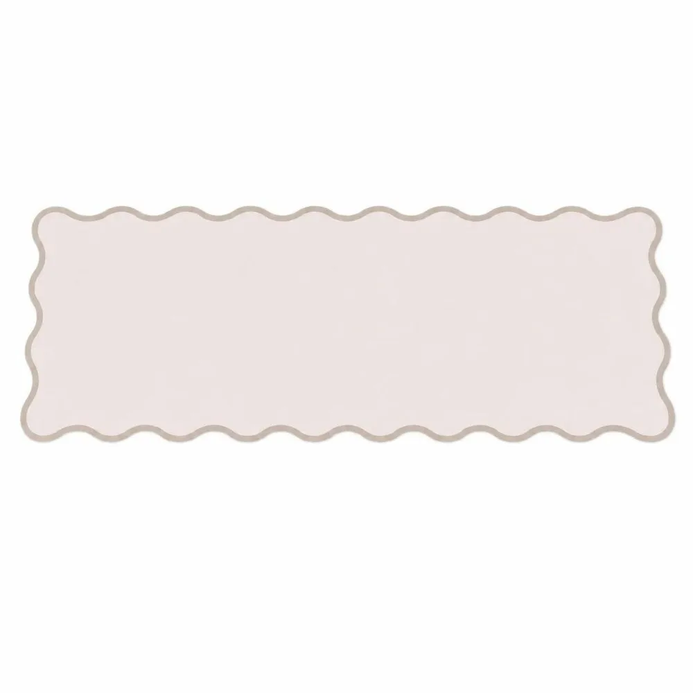 Durable 35x80cm Scalloped Desk Mat PU Non Slip Mouse Keyboard Pads Sweet Waterproof Extra Large Mouse Pad for Laptop Table