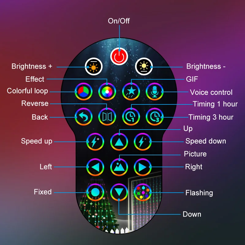 투야 스마트 크리스마스 트리 화환 LED 페어리 스트링 조명, 앱 원격 제어, DIY 사진 디스플레이, 야외 웨딩 파티, WS2812B