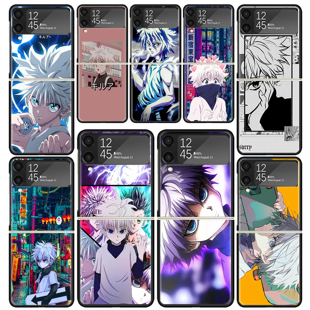 HXH Hunter Killua Phone Case For Samsung Galaxy Z Flip6 Flip4 Flip5 Flip3 Cases Z Flip 6 3 4 5 5G Back Cover Shell Fundas Galaxy