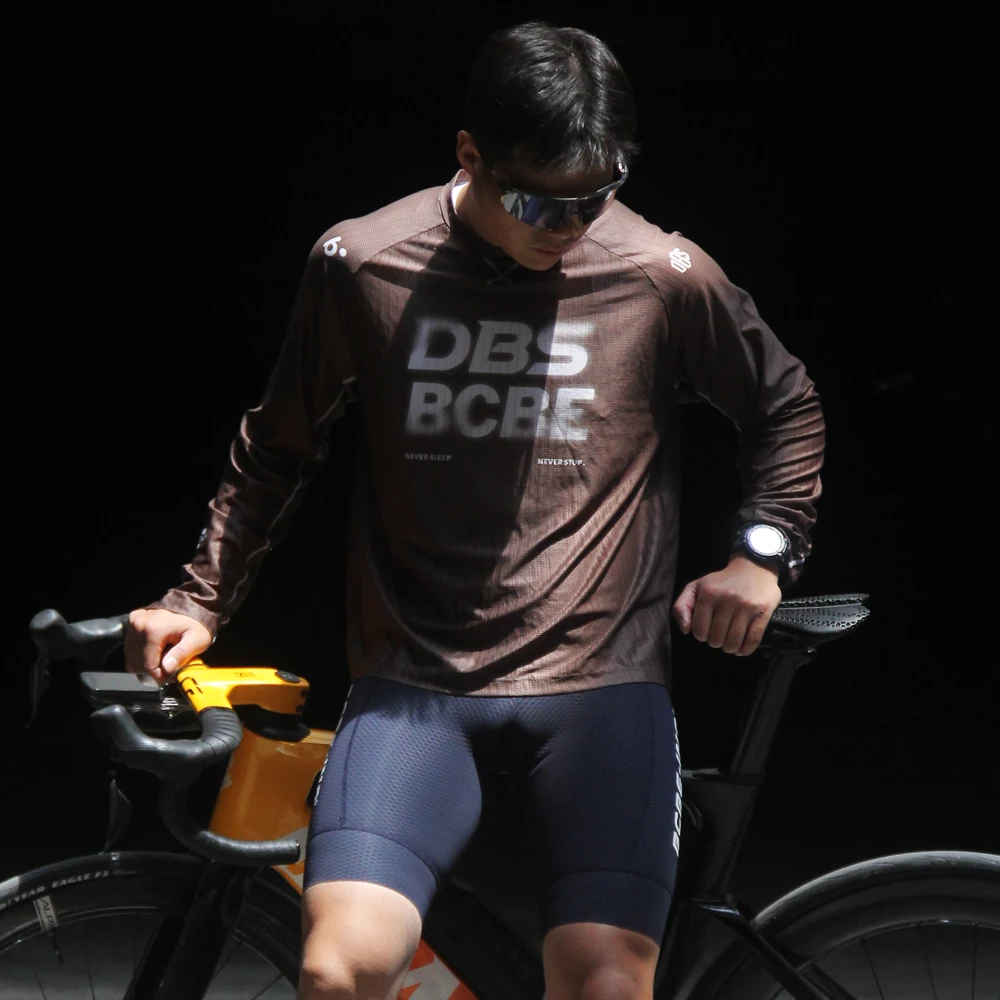 BCBE-ING DBS Fahrradtrikots mit langen Ärmeln, atmungsaktives Mesh, schnell trocknend, Übergröße, Fahrrad-T-Shirts, Radtrikot, Fahrradbekleidung – Detail 8