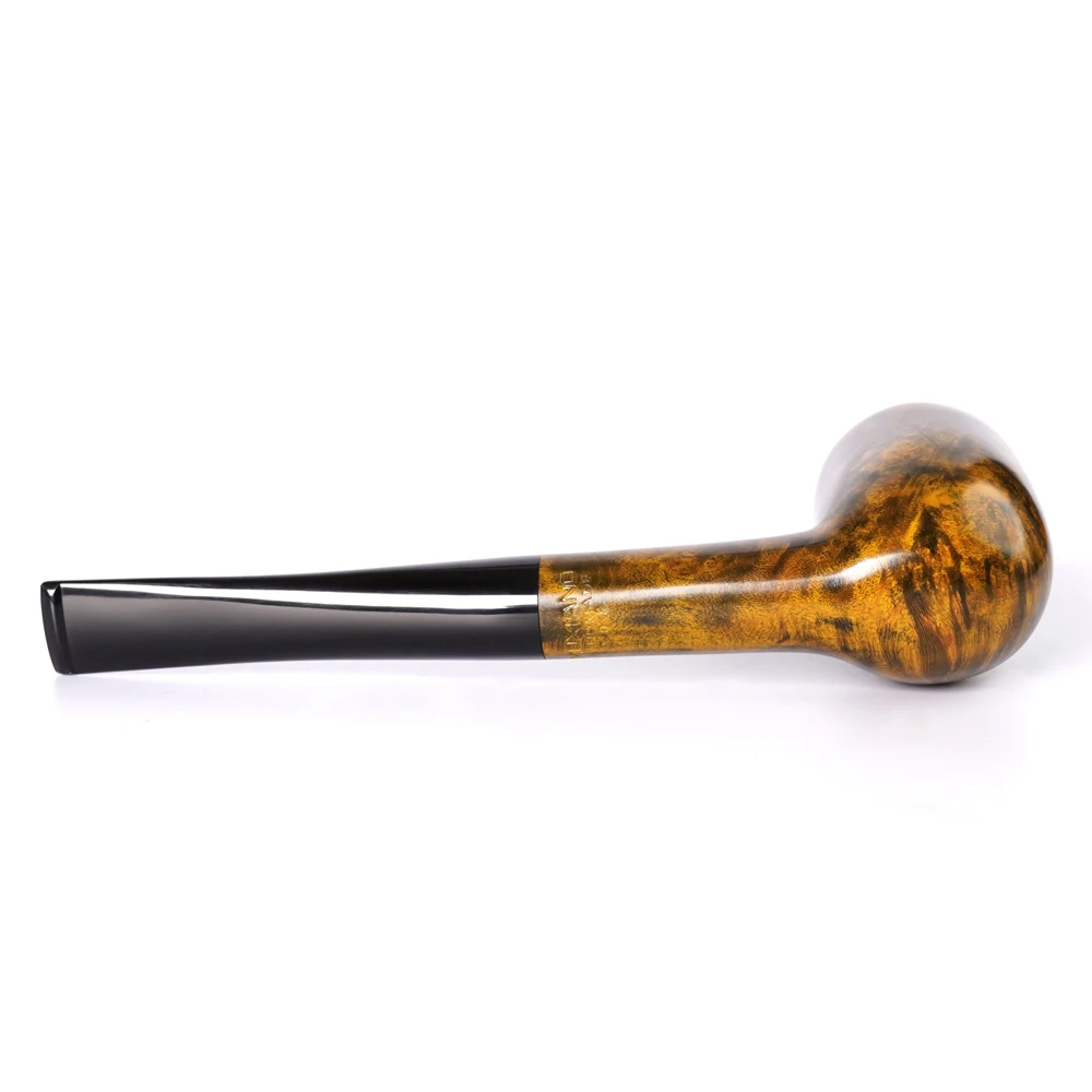 Handmade briar tobacco pipe classic straight handle pool pipe 9mm pipe channel acrylic pipe mouth beginner smoking pipe gift