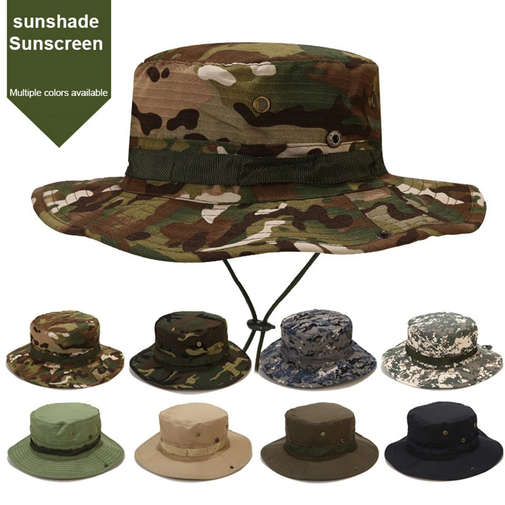 Camouflage Benny Hat Summer Hat Hunting Hiking Outdoor Camouflage Sun Hat For Men Multicam Fishing Sun Caps