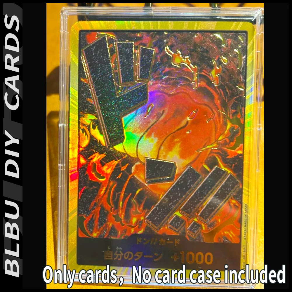 BLBU 1 قطعة OPCG TCG ذهبي دون!! بطاقة المجموعة The Best Prb-01 En Jp Super Parallel Zoro Perona Gold Flash BoaHancock Nico Robin