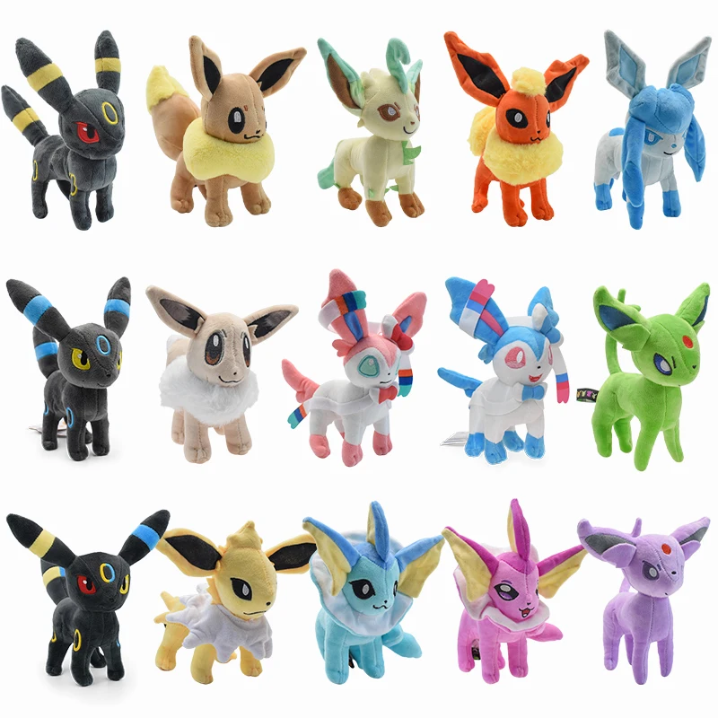 15 Style Umbreon Sylveon Espeon Stuffed Plush Toy Anime Pokemon Eevee Shiny Soft Stuffed Doll Room Decoration Gifts