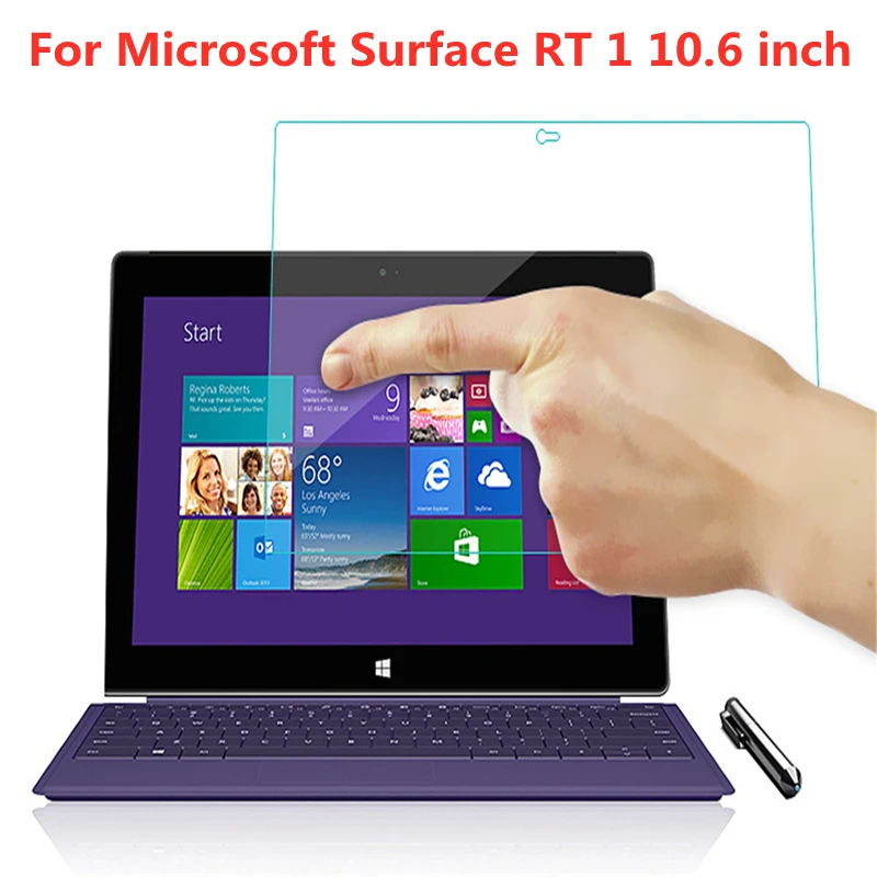 แท็บเล็ตกระจกนิรภัยป้องกันหน้าจอสำหรับ Microsoft Surface RT 1 RT1 10.6นิ้วฟิล์ม