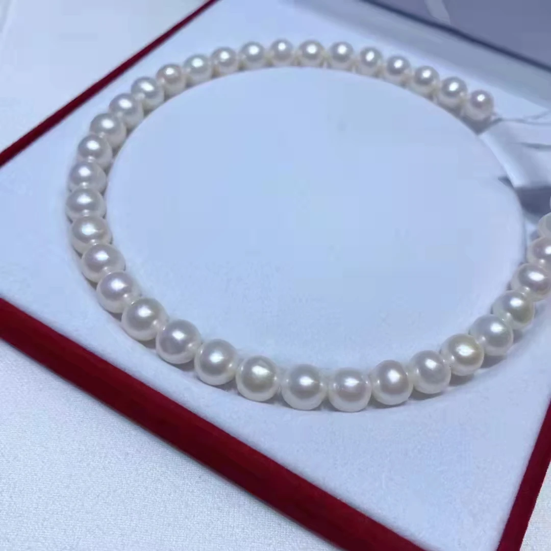 SGARIT خمر نمط 11-12mm قلادة لؤلؤ المياه العذبة حار بيع الأزياء والمجوهرات مع شكل الكرة