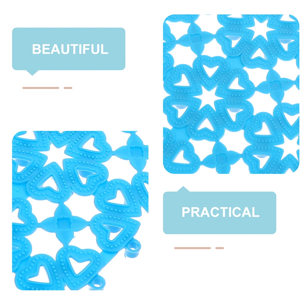 

6Pcs Bathroom Anti-Slip Mat Hollow- Cage Pad Non-Slip Splicing Floor Mat for Rabbit Hamster Cage Plastic Ground Cushion