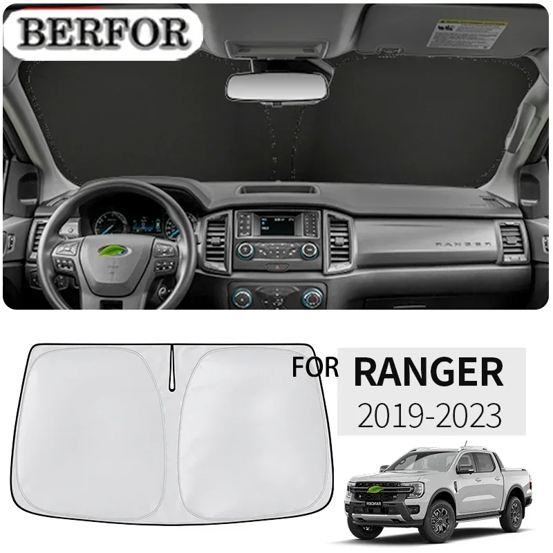 

Для Ford Ranger XLT & Sport 2019-2023 Автомобильный наноизоляционный козырек на лобовое стекло, солнцезащитный козырек на переднее окно, автомобильные аксессуары для интерьера