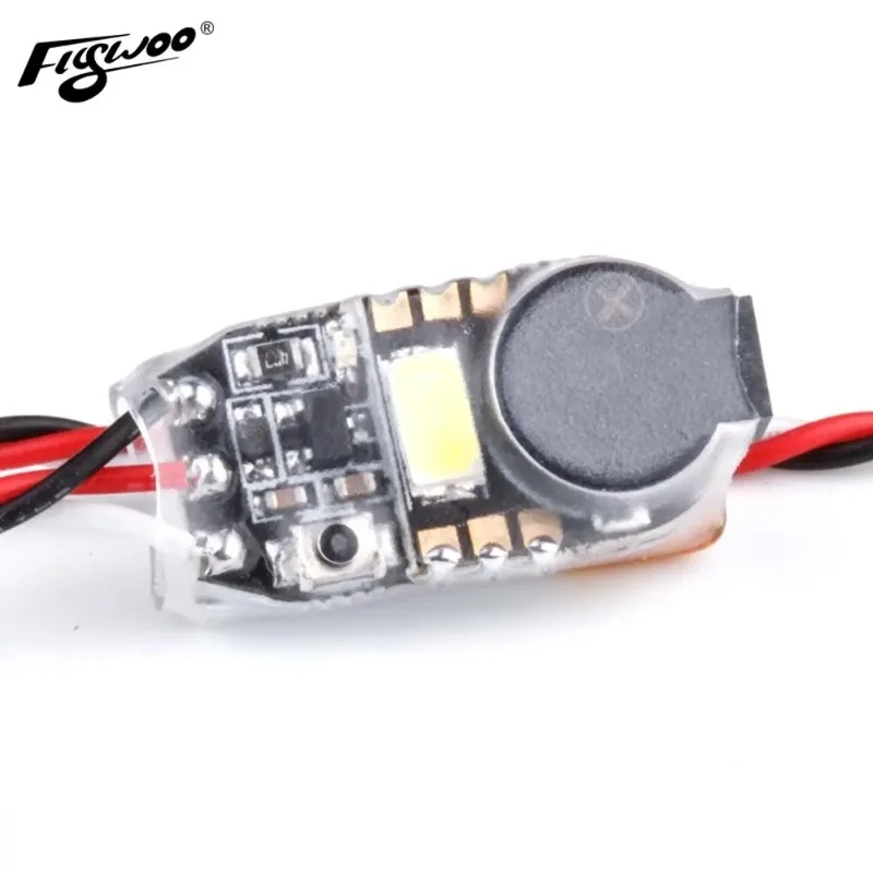 FLYWOO Finder V1.0 BB Ring Buzzer Alarm 100dB with LED Light, for Betaflight Cleanflight Flight Controller, Lost Model Beeper