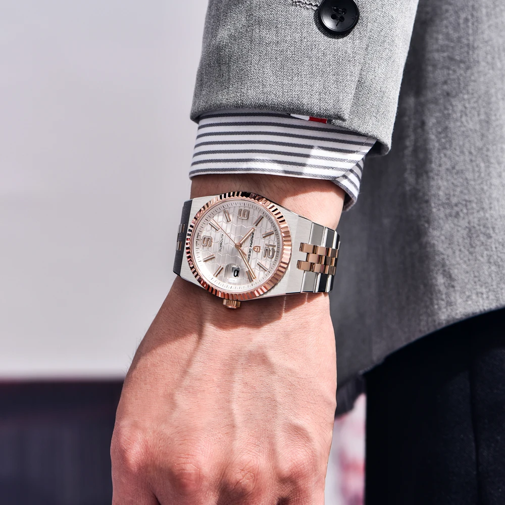 PAGANI DESIGN 2025 new luxury retro mechanical watch men's sapphire crystal 100m waterproof luminous stainless steel men's watch