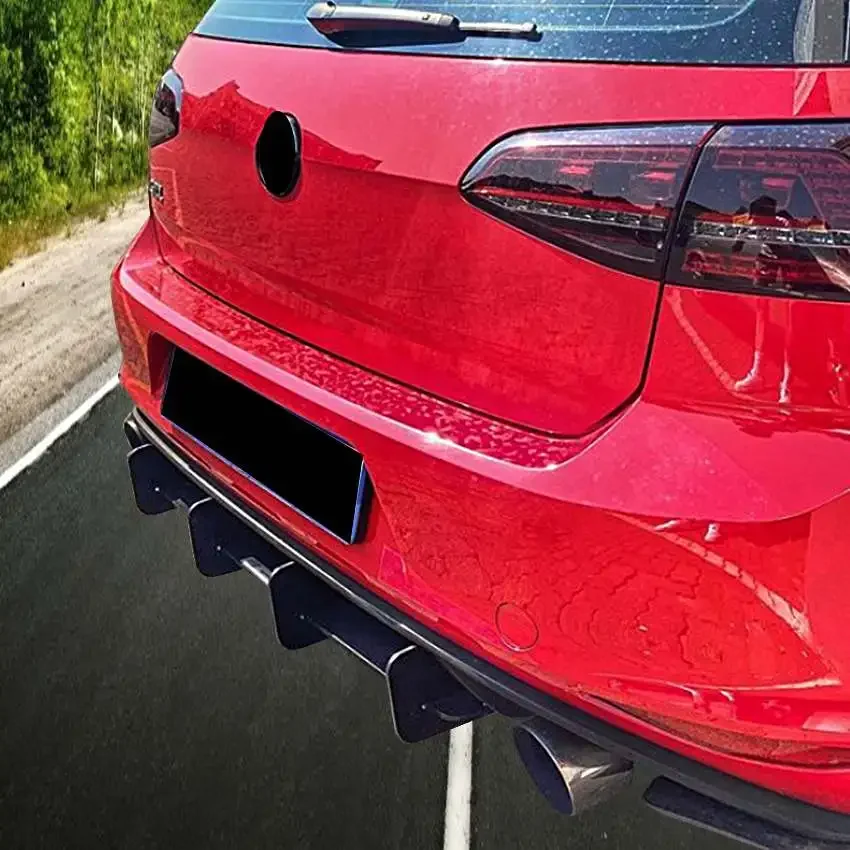 Car Rear Bumper Diffuser Spoiler Lip Rear Bumper Protector Rear Side Splitters Lip For Volkswagen Golf MK7 MK7.5 GTI/ R