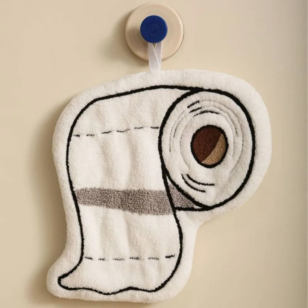 Creative Super Absorbent Roll Paper Hand Towel Soft Thickened Coral Fleece Towel Funny Dish Towel Living Room Use