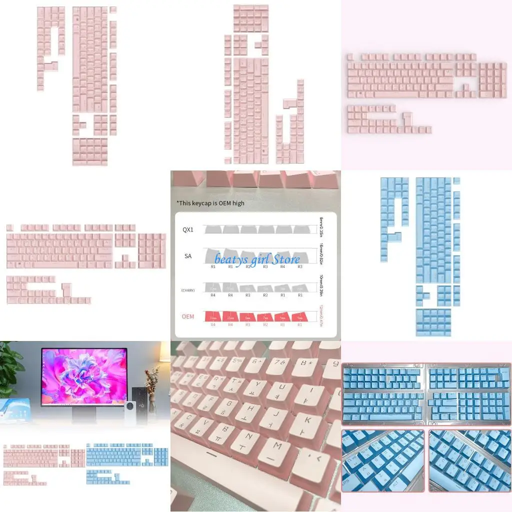 

C7AB OEM Keycaps Korean Keycaps for MX Switches 68 75 98 104 108 Keyboard