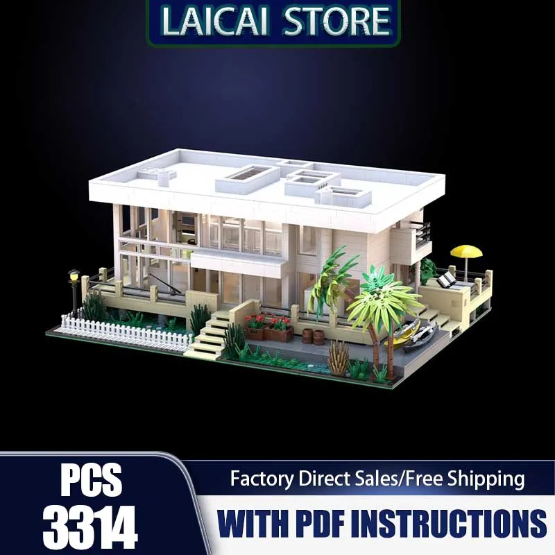 Model budynku miejskiego Moc Klocki konstrukcyjne Fire Island Model domu Technologia Klocki DIY Zabawki do składania Konstrukcja Prezenty świąteczne