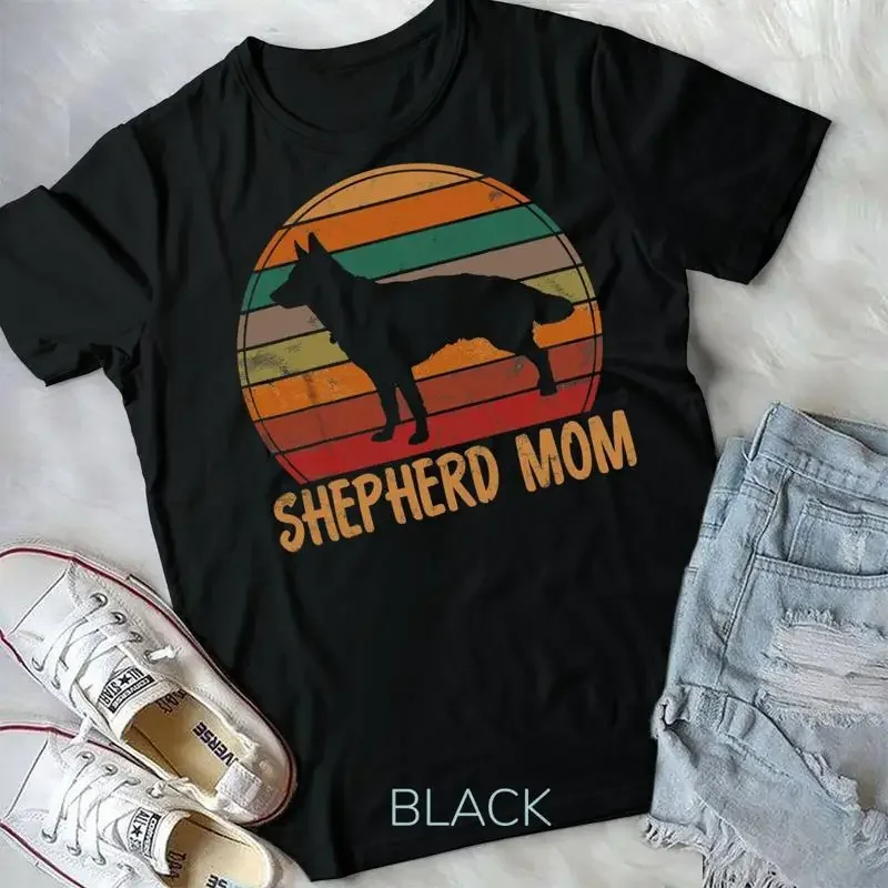 Retro German Shepherd Mom Gift Dog Mother Pet Shepard Mama Unisex T shirt