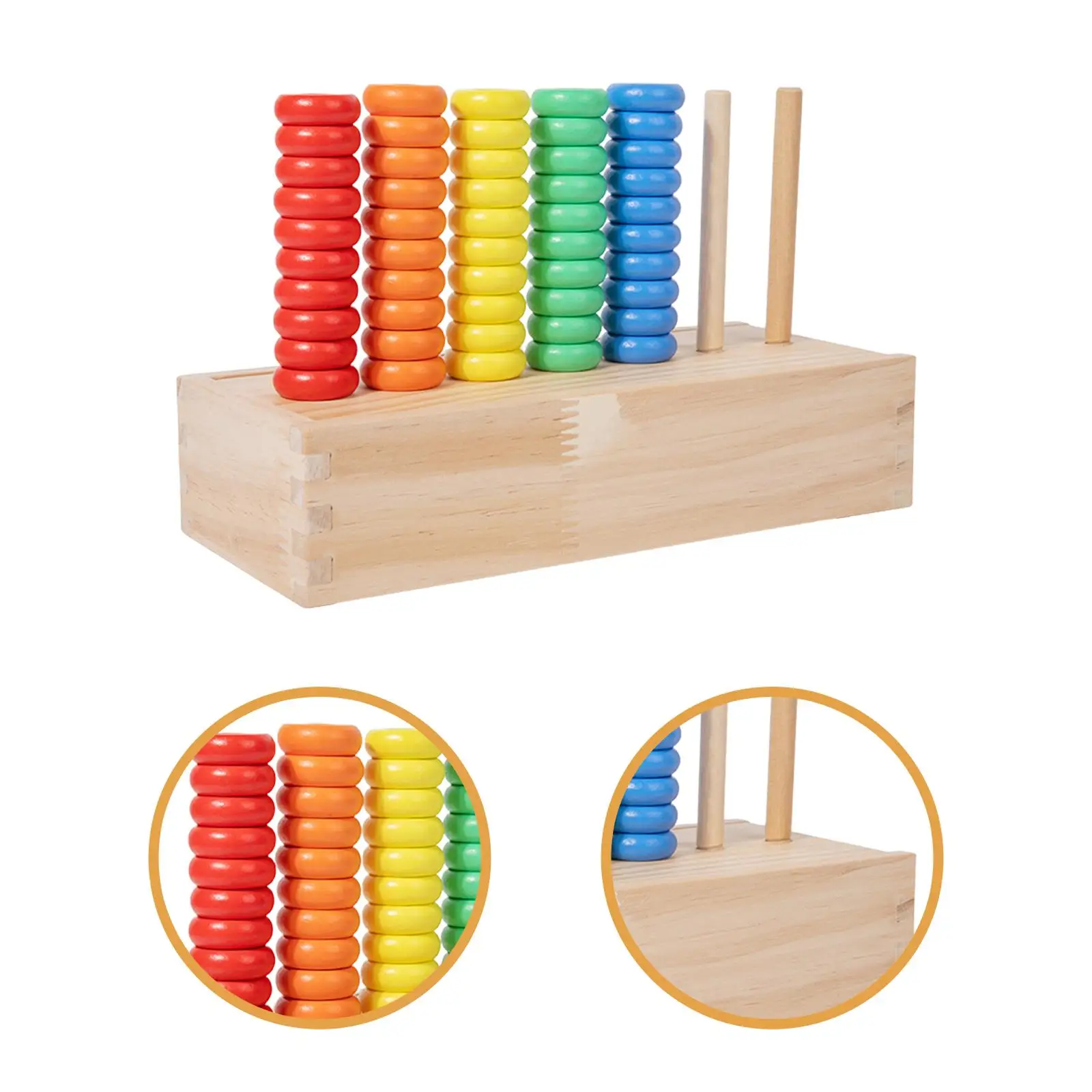 Ordinamento dei colori Giocattoli impilabili Riconoscimento sensoriale Coordinazione occhio-mano Gioco educativo creativo di anelli colorati