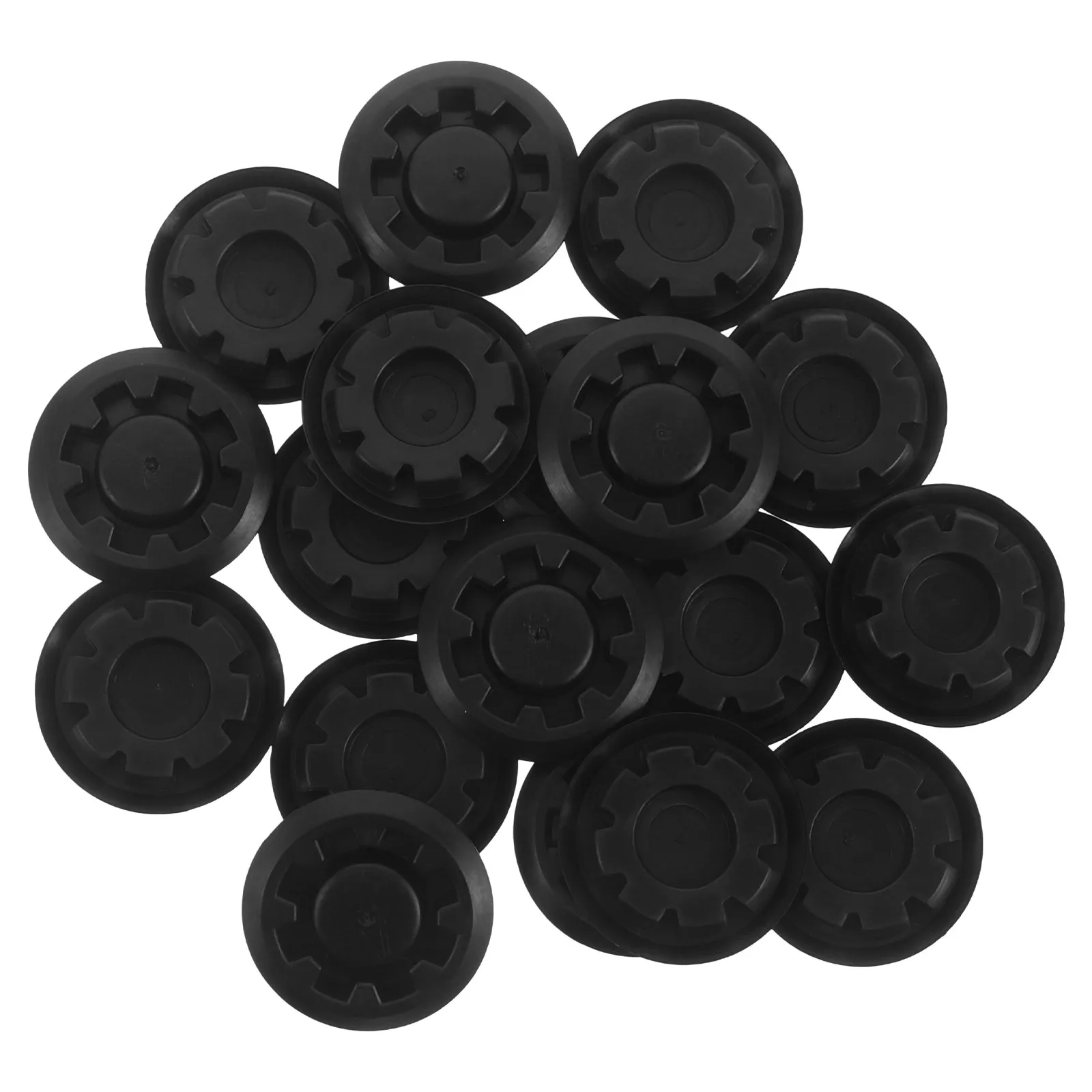 50Pcs Black Rubber Sealing Plugs Car Door Waterproof Dustproof Covers Side Skirt Protector Automotive Hole Caps 11.9mm