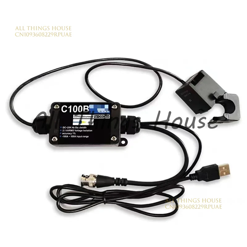

LOTO Oscilloscope Current Probe C10B C20B C50B C100B C200B Module AC/DC 25KHz Universally Compatible Clip Ring Dia 13mm