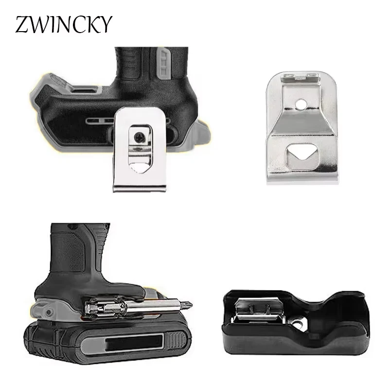 BELT CLIP/HOOK Bit Holder with Glue Dispensing Anti Loosening Screw For Dewaltt，18V 20V Electric Tools Impact Driver Waist Buckl