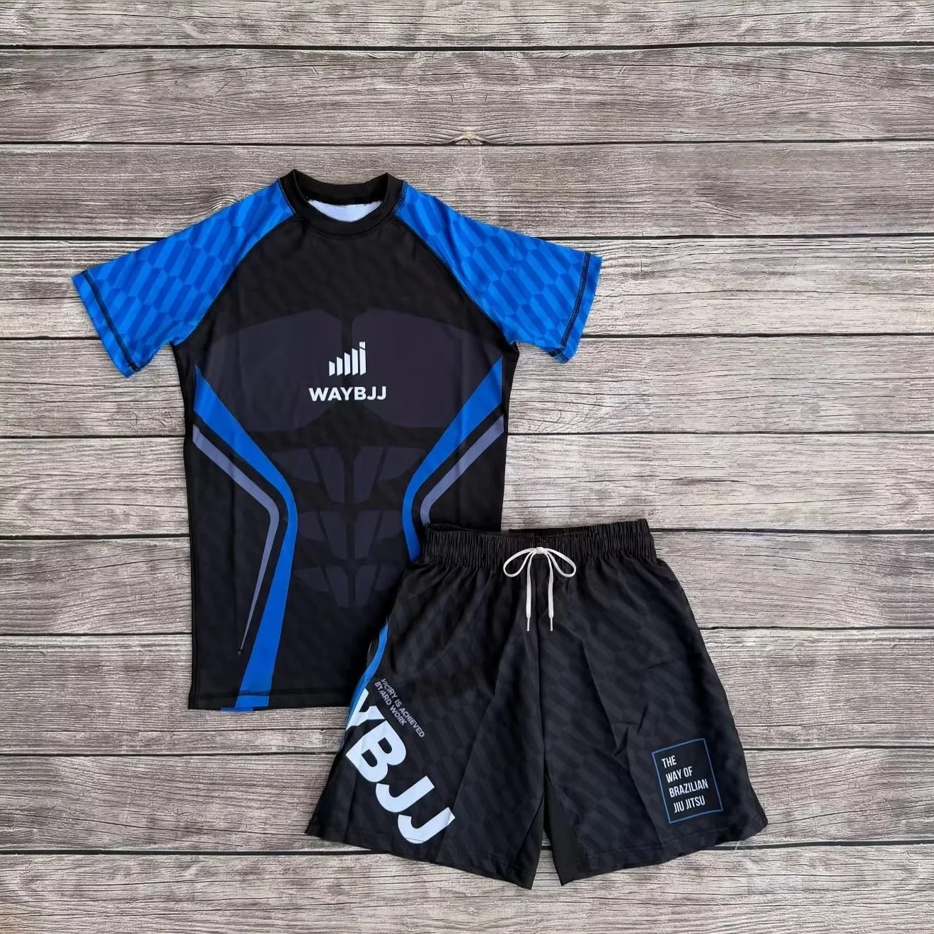 

2026 Summer New Jiu Jitsu Sports Suit Men's/Kids T-shirt and Shorts Quick Drying BJJ Training Combat Suit Outdoor Fitness